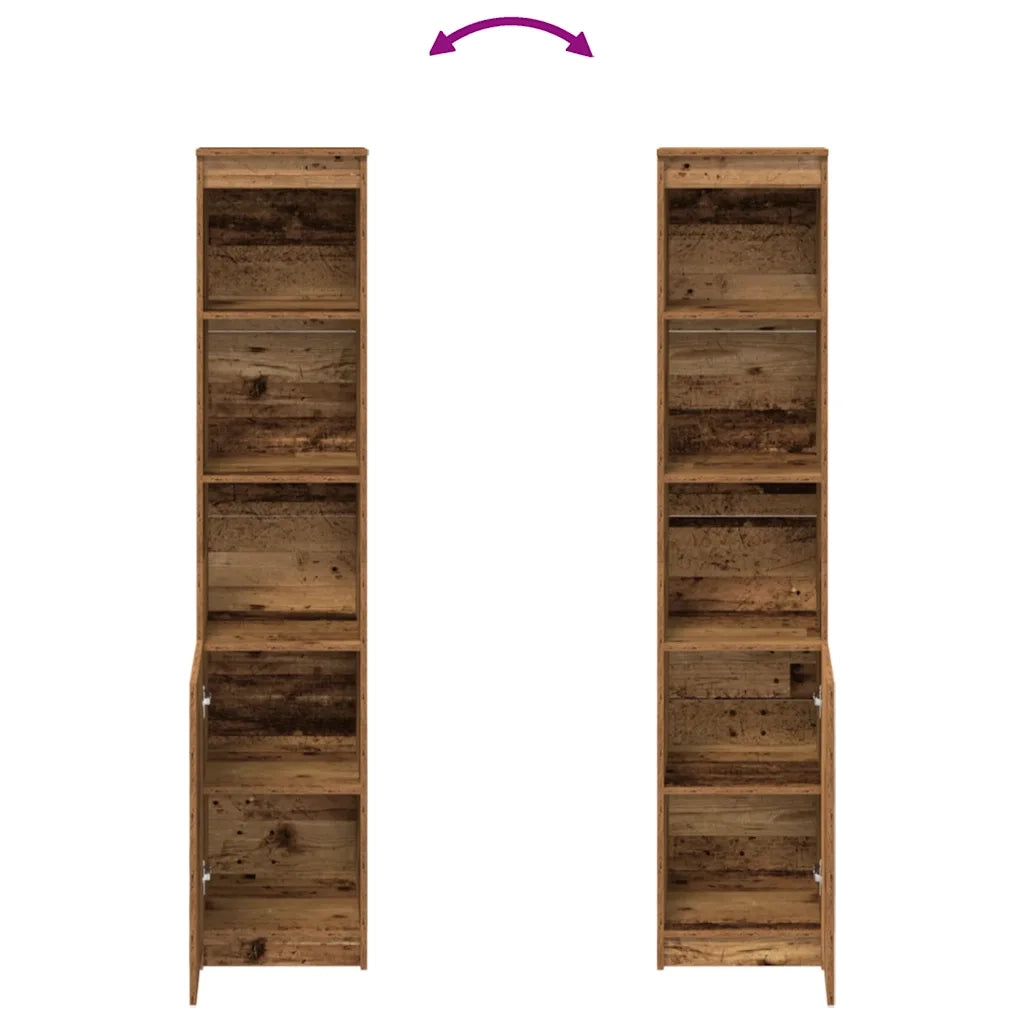 Credenza Legno Antico 37,5x35x180 cm in Truciolato