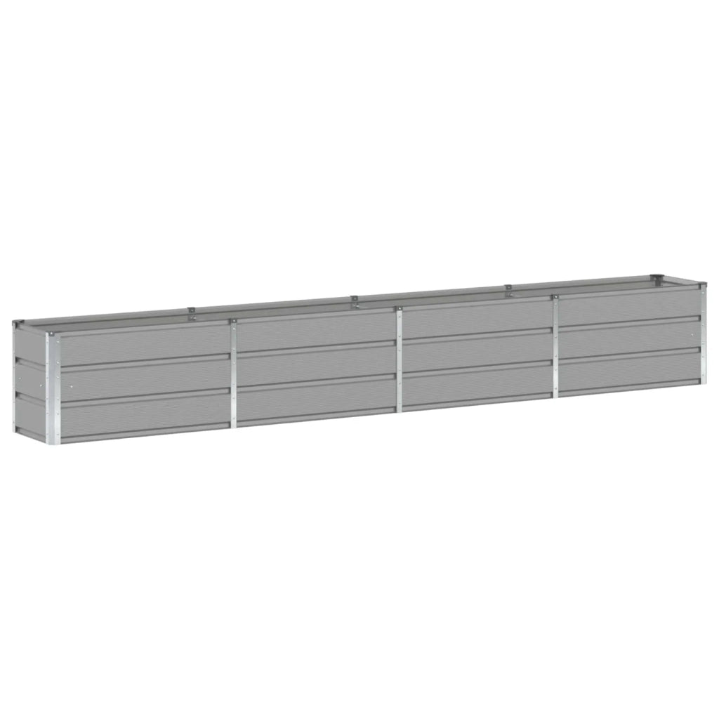 Fioriera | Cassetta per fiori | Vaso Grigio chiaro 320 x 40 x 45 cm Acciaio