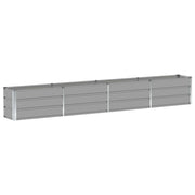 Fioriera | Cassetta per fiori | Vaso Grigio chiaro 320 x 40 x 45 cm Acciaio