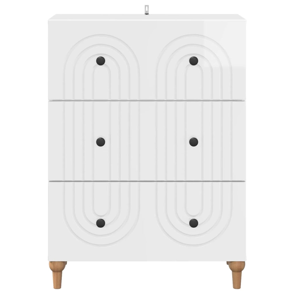 Mobile con Cassetti Bianco Lucido 66 x 34,5 x 90 cm 894149