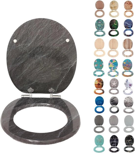 Braccio per WC con meccanismo di soft close, nucleo in MDF legno, sospensione soft close