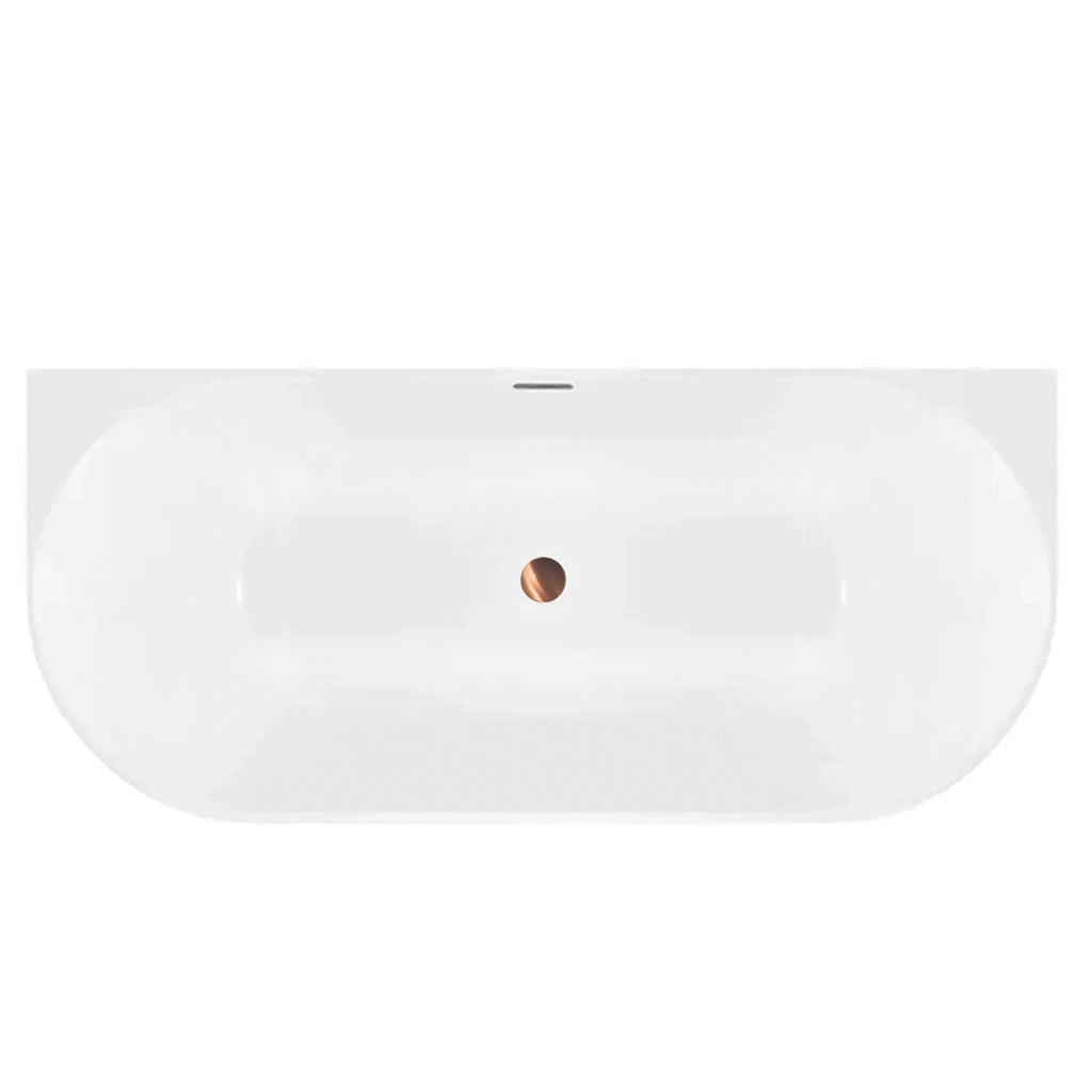 Vasca Bagno A Parete Capri Slim 170cm Copritappo nero