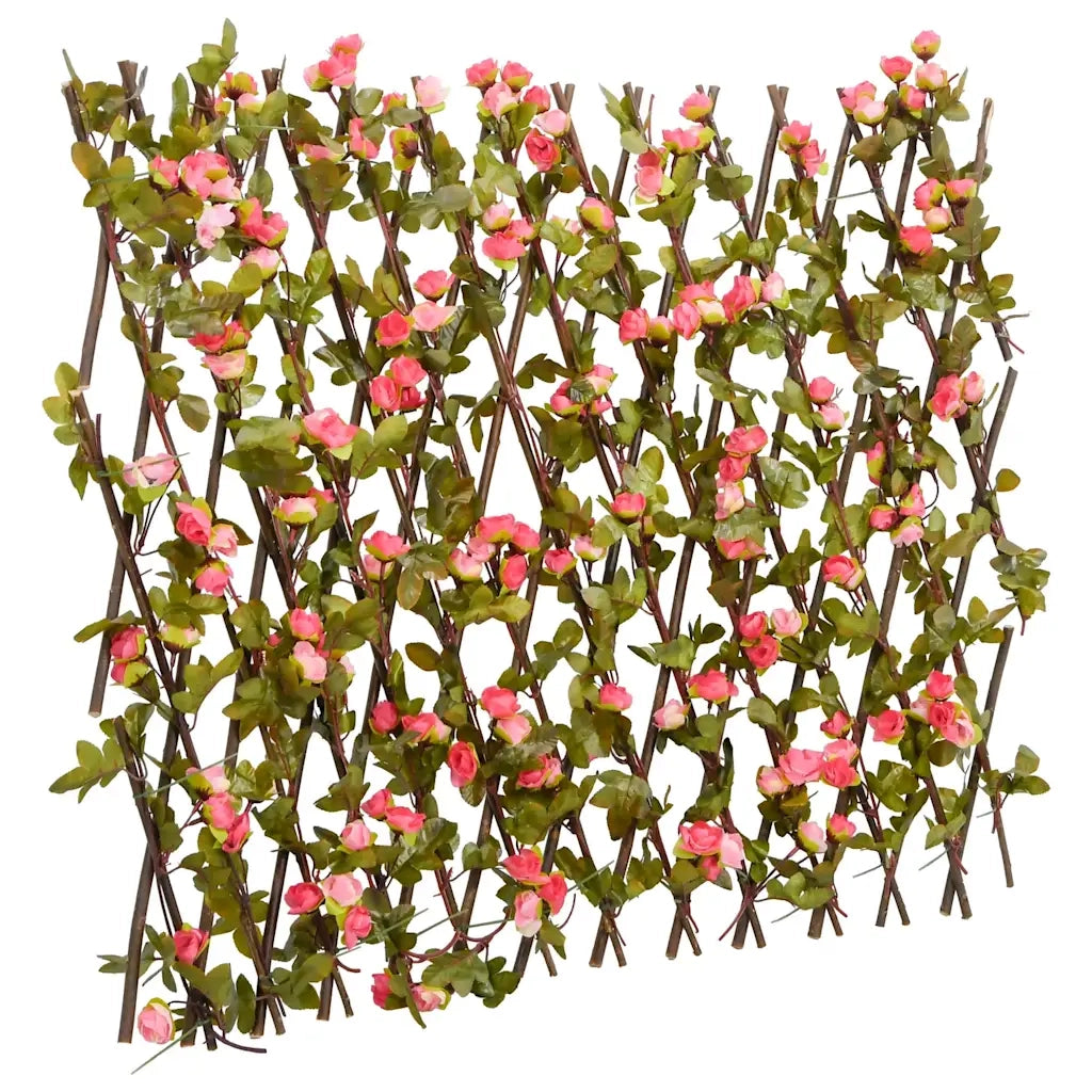 Traliccio Edera Artificiale Espandibile 5pz Rosa Scuro 180x60cmcod mxl 89003