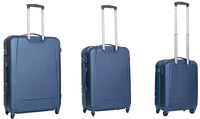 Set 3 Valigie Trolley Rigide in ABS 4 Ruote TSA Ravizzoni Sangria Blu