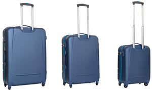 Set 3 Valigie Trolley Rigide in ABS 4 Ruote TSA Ravizzoni Sangria Blu