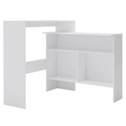 Tavolo da Bar a 2 Livelli Bianco 130x40x120 280217