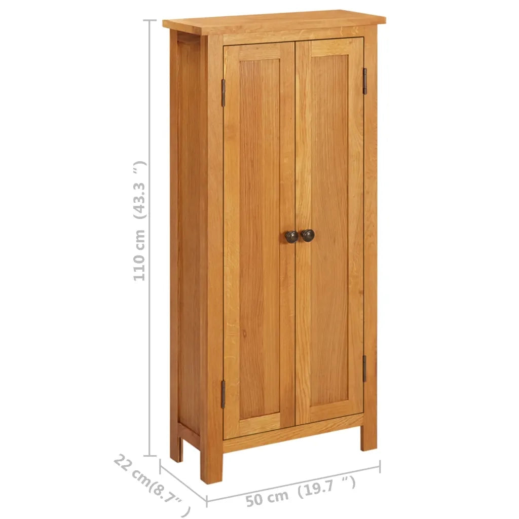Armadietto 50x22x110 cm in Legno Massello di Rovere 329926