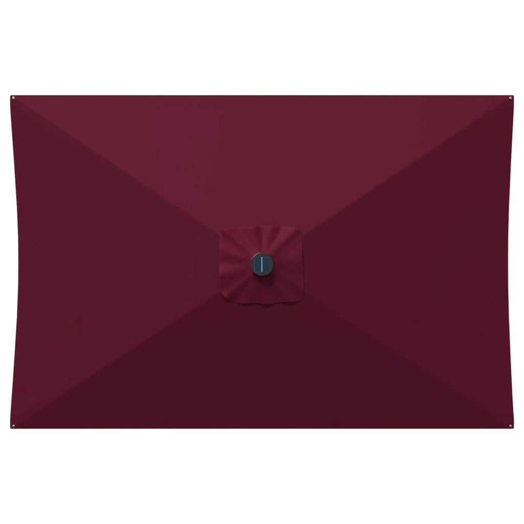 Ombrellone da giardino-Parasol da giardino con luci LED e base 200 x 300 cm Poliestere 608537