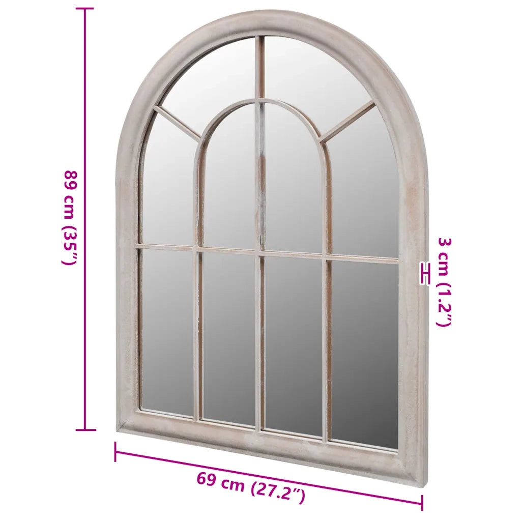 Specchio da Giardino Rustico con Arcata 69x89cm Interni Esterni 41225