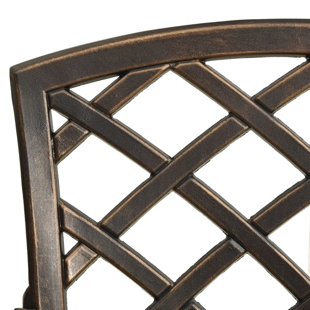 Set da bistrot da esterno in alluminio pressofuso color bronzo 3 pezzi per mobili da giardino e da patio 02_0013504