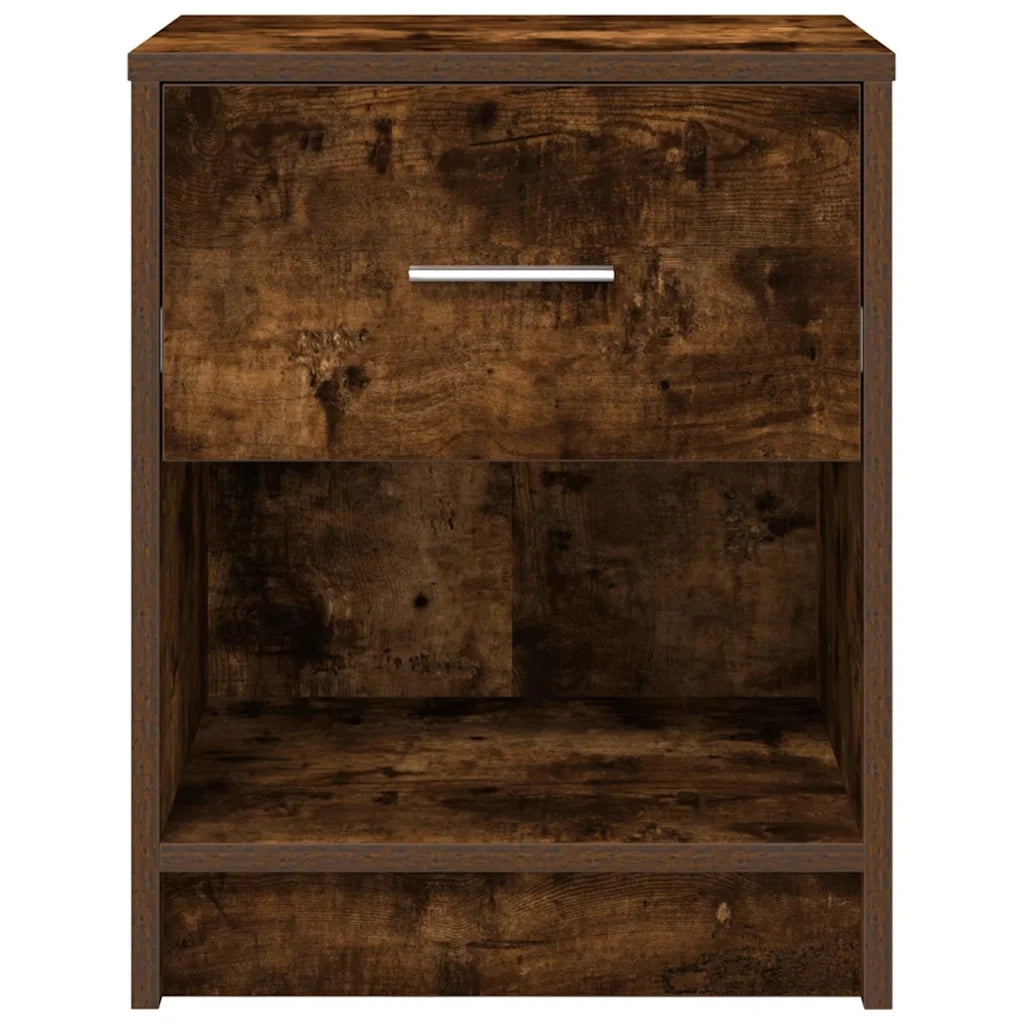 Comodini 2 pz con Cassetto Rovere Fumo 40x34x50 cm 858776
