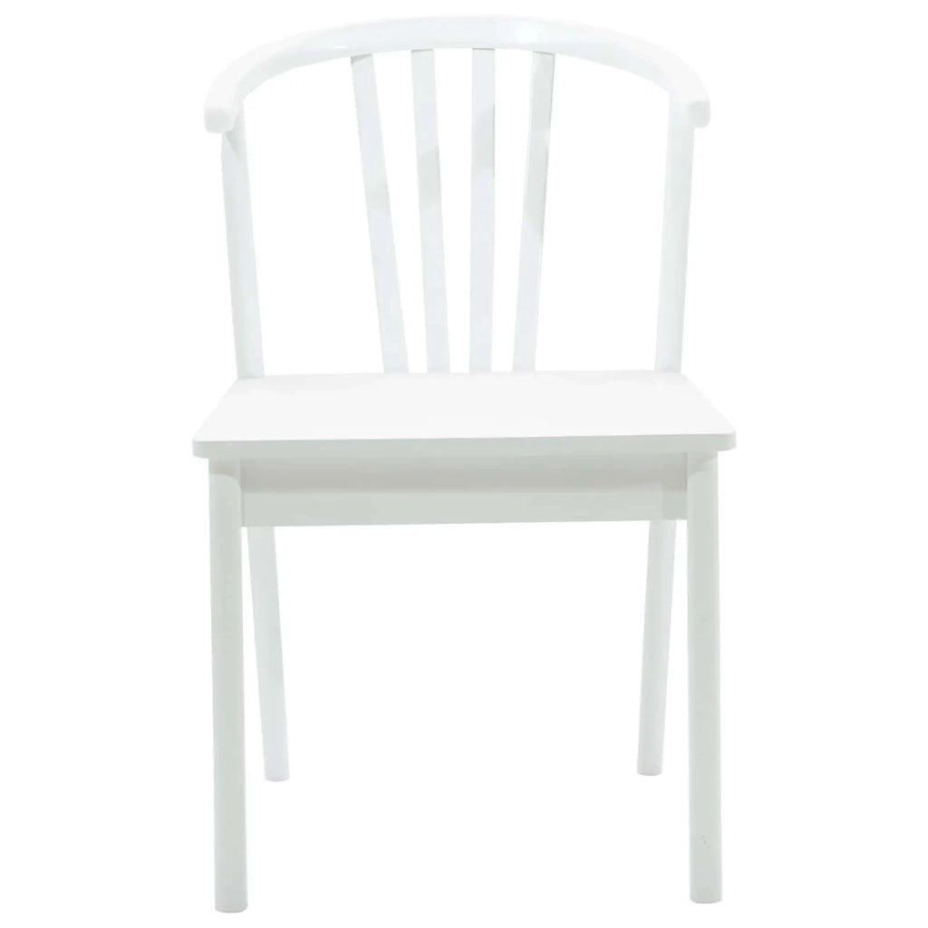Sedia da pranzo 2 pcs Bianco Legno di gomma massiccio 42020399