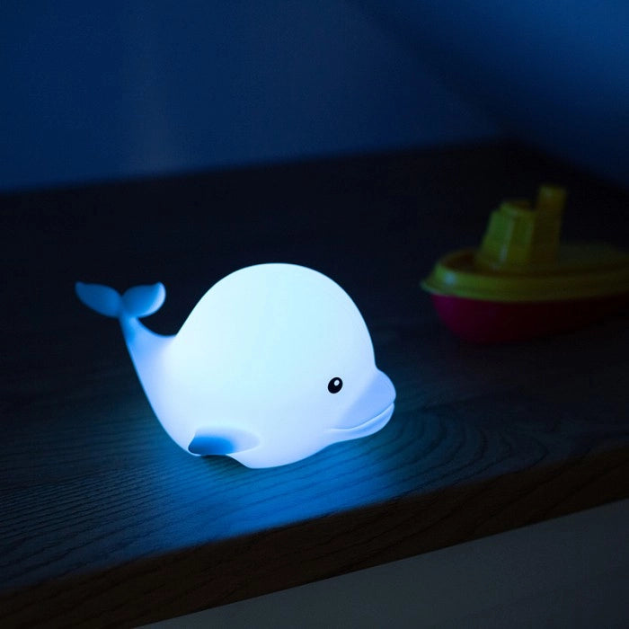 Lampada notte bimbi senza fili Delfino RGBW blu 1W Mary's