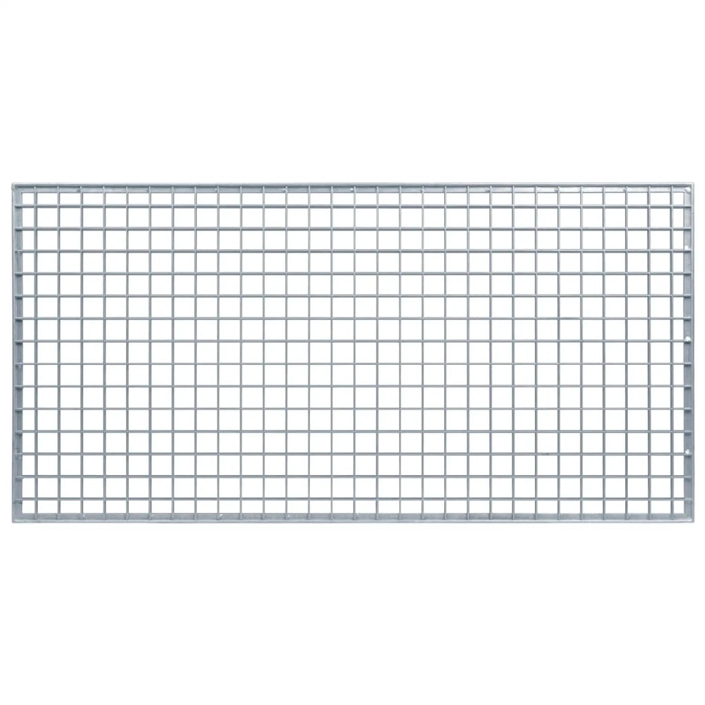 Grata Argento 100 x 50 x 2 cm Acciaio Zincato a Caldo 42018657