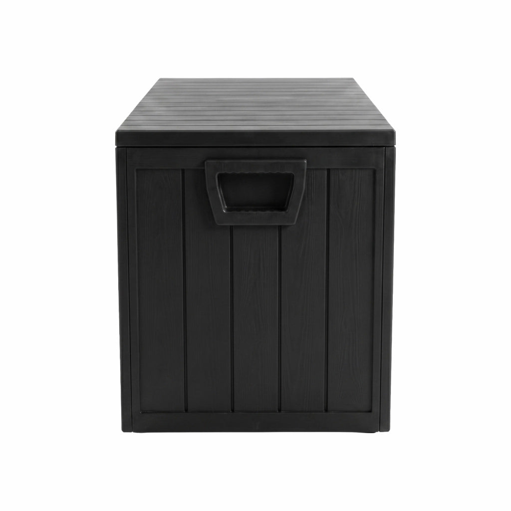 Neo 75 - Baule Portaoggetti da Giardino 110x46x53 cm 285 lt Contenitore Lucchettabile in Resina Nero