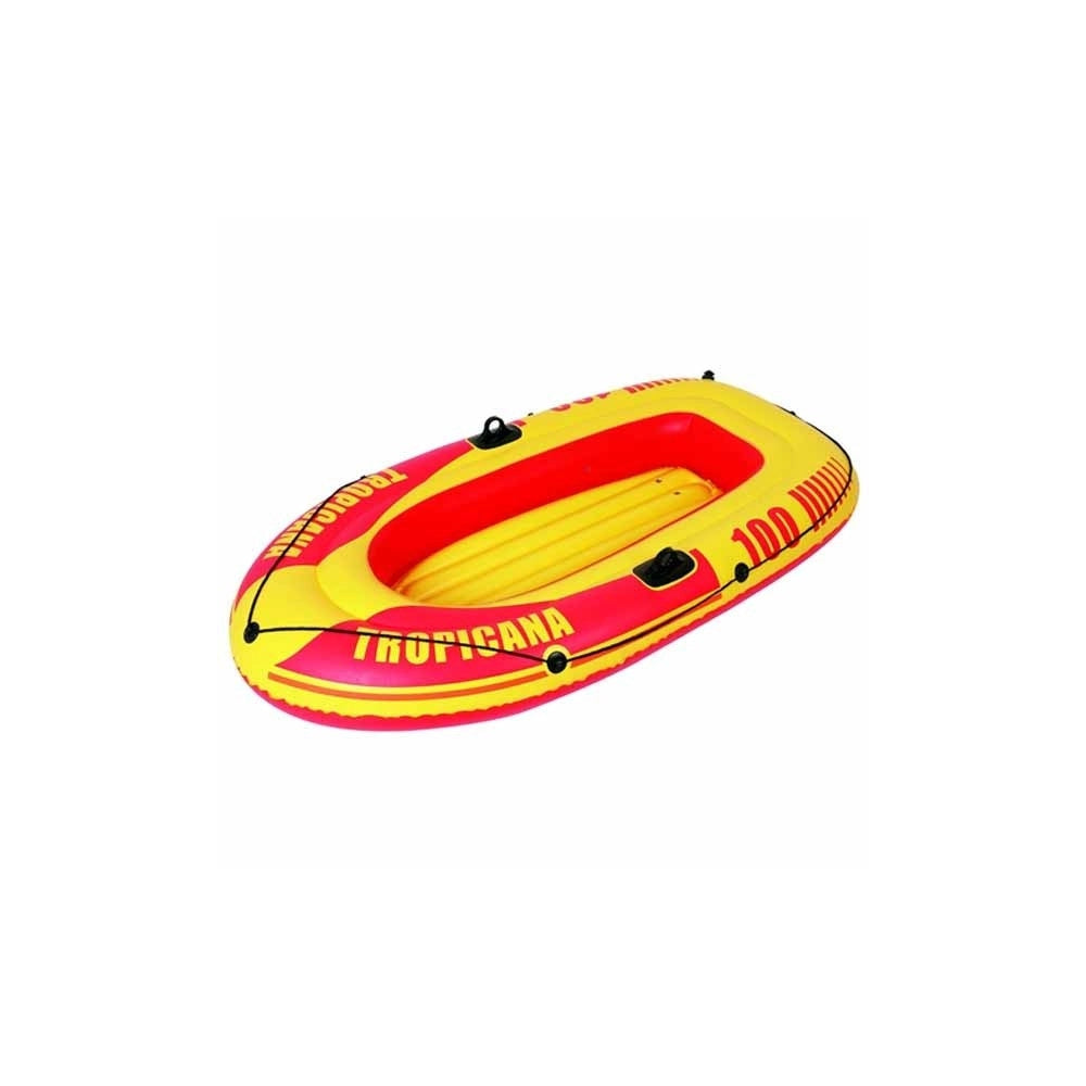Trade Shop - Canotto Mare Gonfiabile Tropicana Giallo E Rosso 185cm Valvola Boston Pvc Estate -