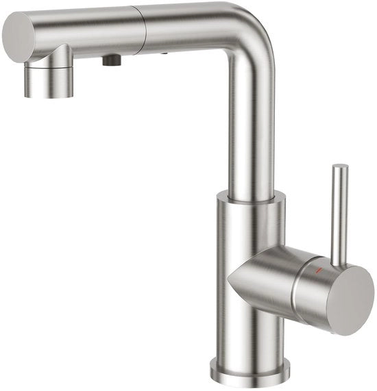 Crea vasca da bagno con 3 funzioni, rubinetto da cucina con 360° di rotazione, alta pressione, e ingranaggio a vite, rubinetto da cucina o da bagno, laccato.