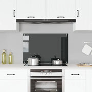 Paraschizzi per Cucina Nero 90x60 cm in Vetro Temperato