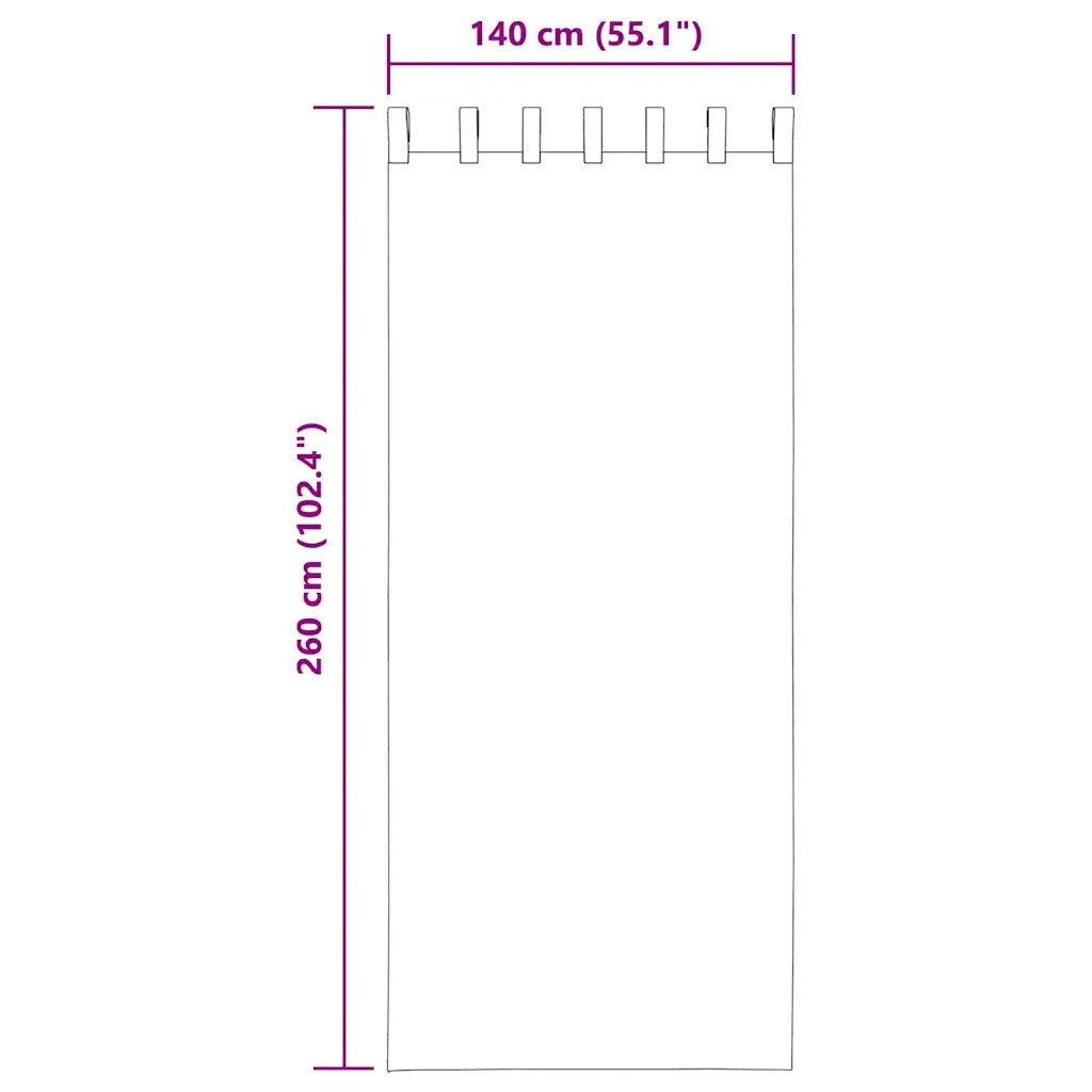 Tende in Voile con Passanti 2 pz Blu Reale 140x260 cm 4102305