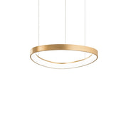 Lampada A Sospensione Gemini 1 Luce Led Integrato Ottone