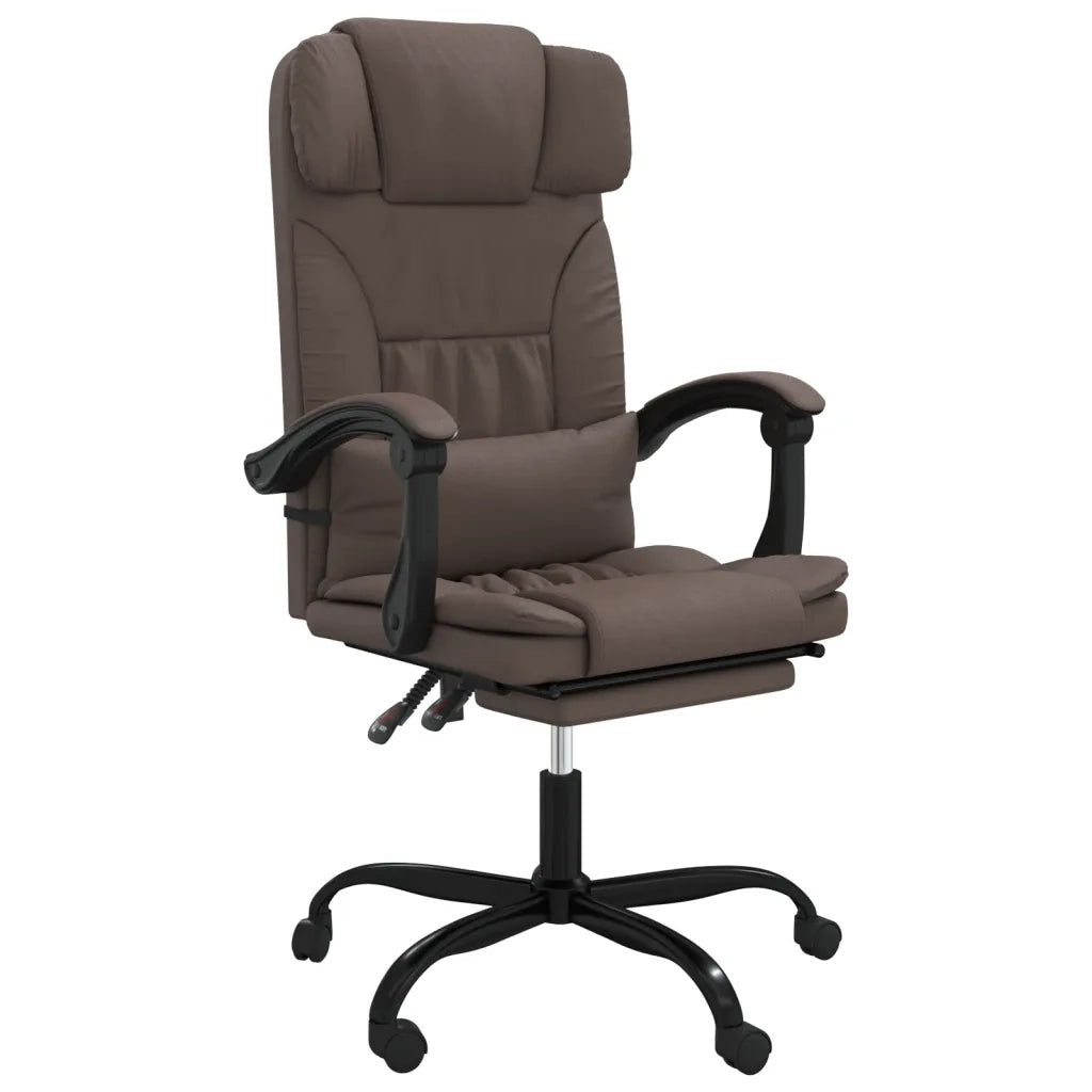 Poltrona da Ufficio Reclinabile Marrone in Similpelle cod mxl 17163