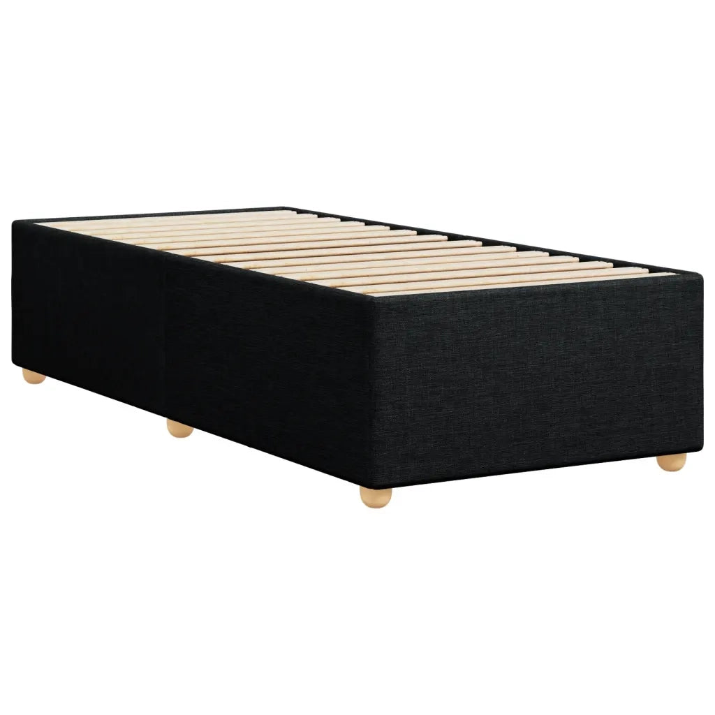Giroletto senza Materasso Nero 100x200 cm in Tessuto