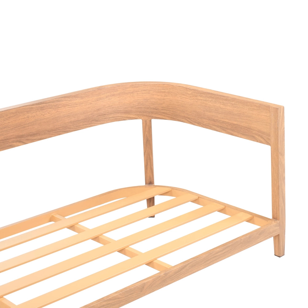 Divano da giardino 2 posti legno di acacia con cuscini marrone chiaro terrazza balcone stile moderno