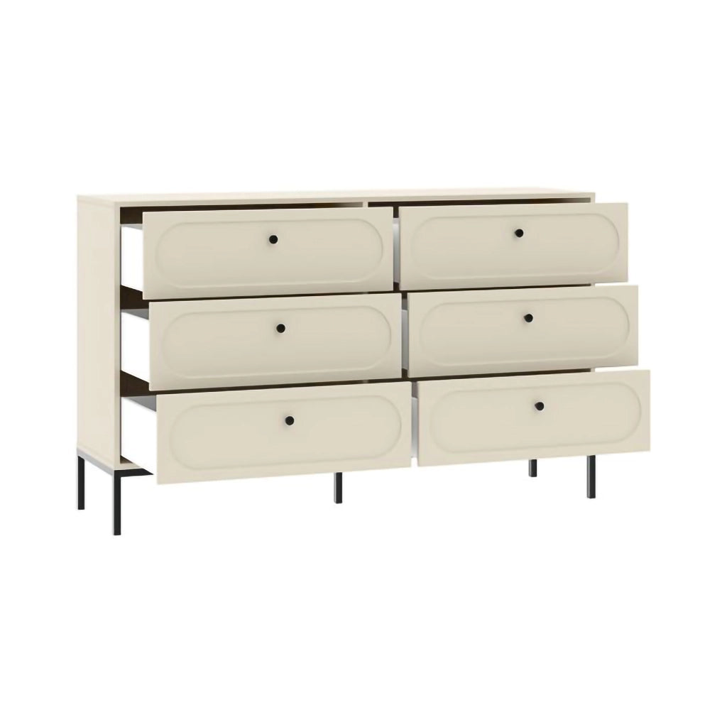 Laniti, Cassettiera 4 Cassetti, 150x40x92h cm Beige Cashmere