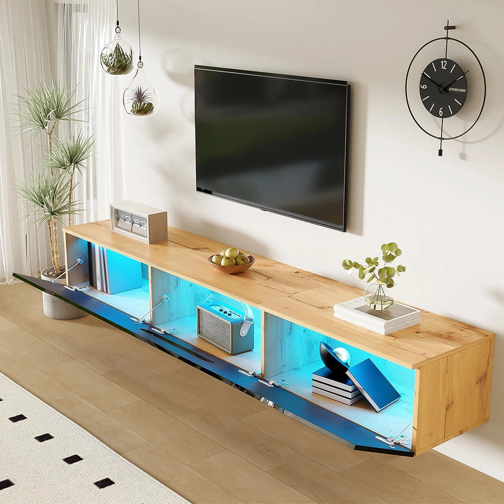 Mobile TV moderno - Xylo - 180cm superficie lucida LED RGB