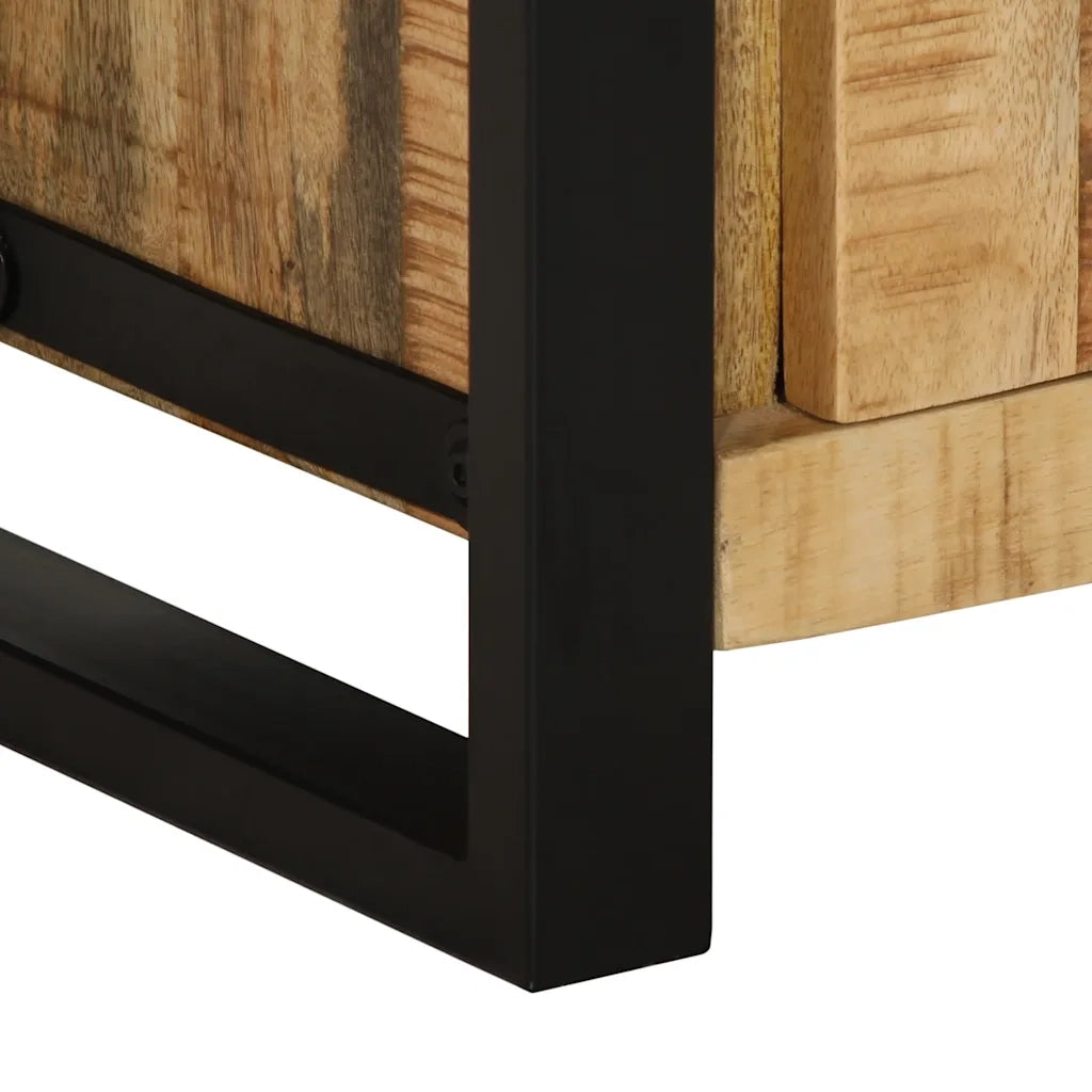 Mobiletto da Bagno 40x30x90 cm Legno Massello Mango Grezzo