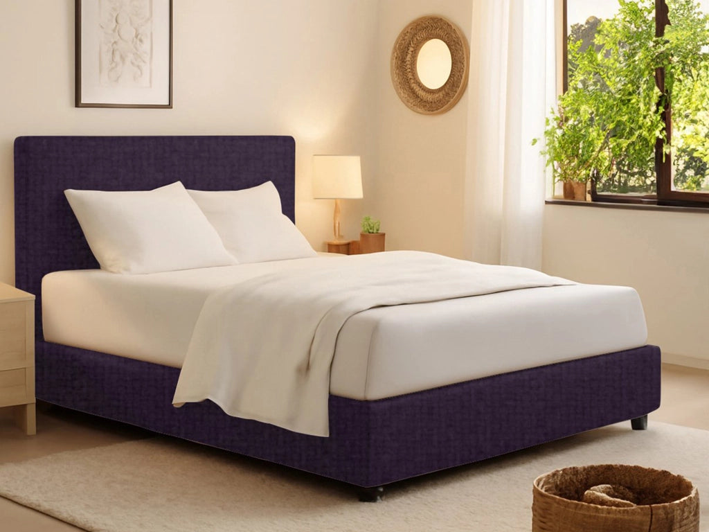 Bracknell, Letto Singolo Sfoderabile Made in Italy, Viola