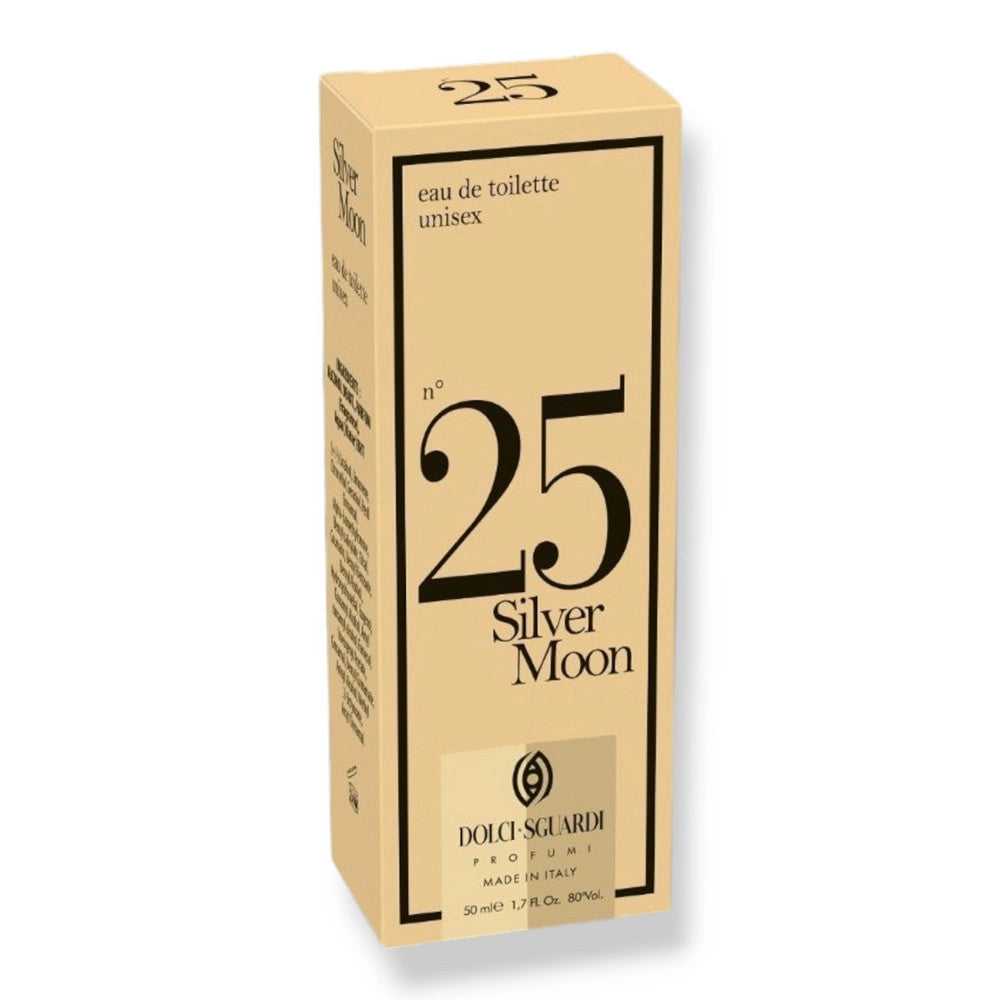 Trade Shop - Profumo Corpo Eau De Toilette Unisex N°25 Silver Moon 50ml Fragranza Agrumata Frizzante -