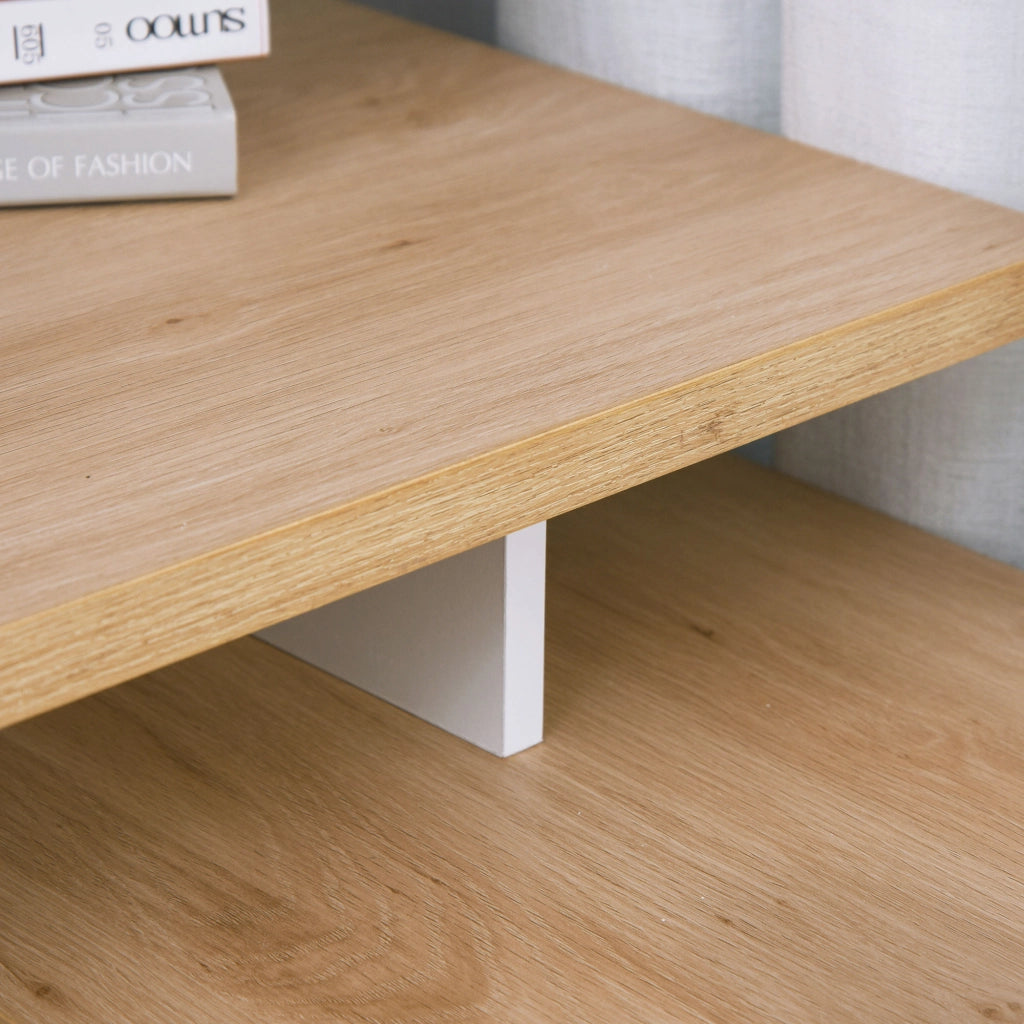Scrivania Multimediale con Cassetti e Ripiani ¨C Zephmum ¨C Legno Rovere 90x50x75