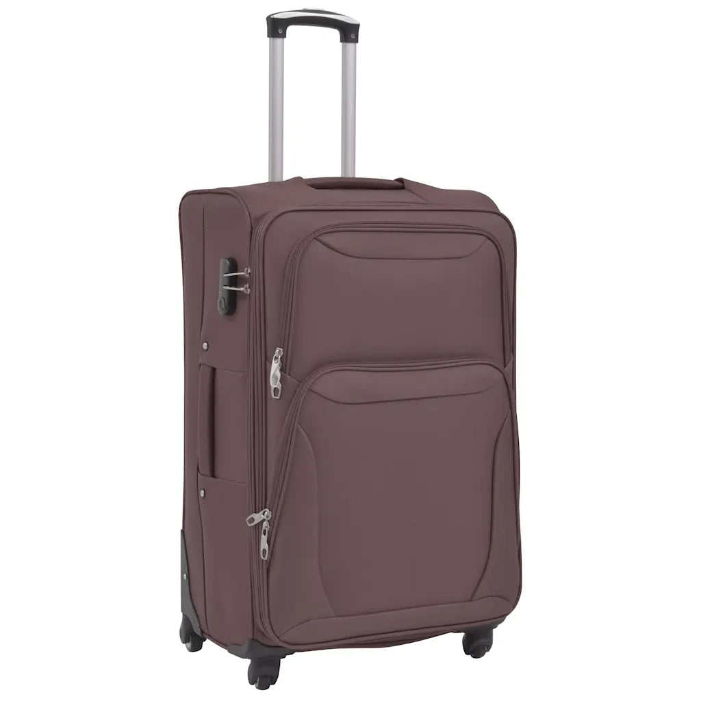 3 pz Set di Valigie Trolley Morbide Color Caff¨¨ CFW8001309