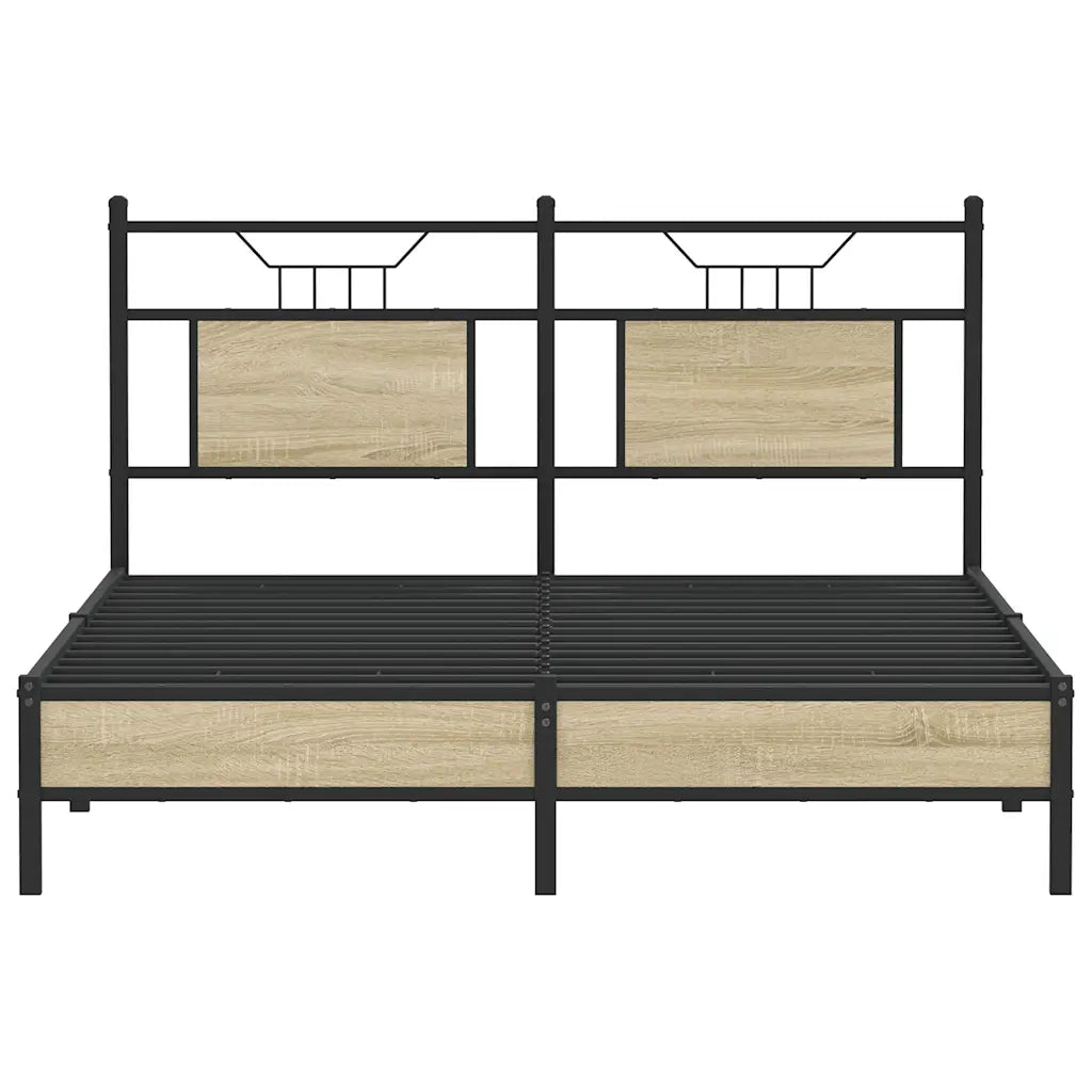 Giroletto senza Materasso-Struttura Letto Rovere Sonoma 140x190cm in Truciolato 575089