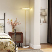 Lampada da Terra Moderna con Luce Dimmerabile con Interruttore a Pedale e 3 Luminosit¨¤, Oro