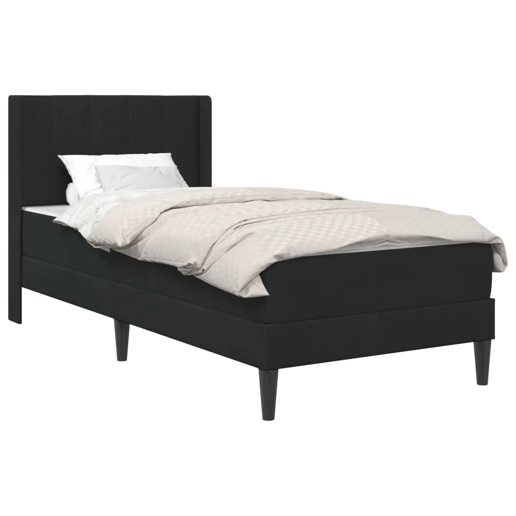 Struttura letto con materasso Nero 90 x 190 cm Velluto 3414835