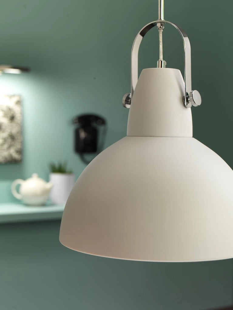 Kande - Lampada a sospensione in metallo bianco