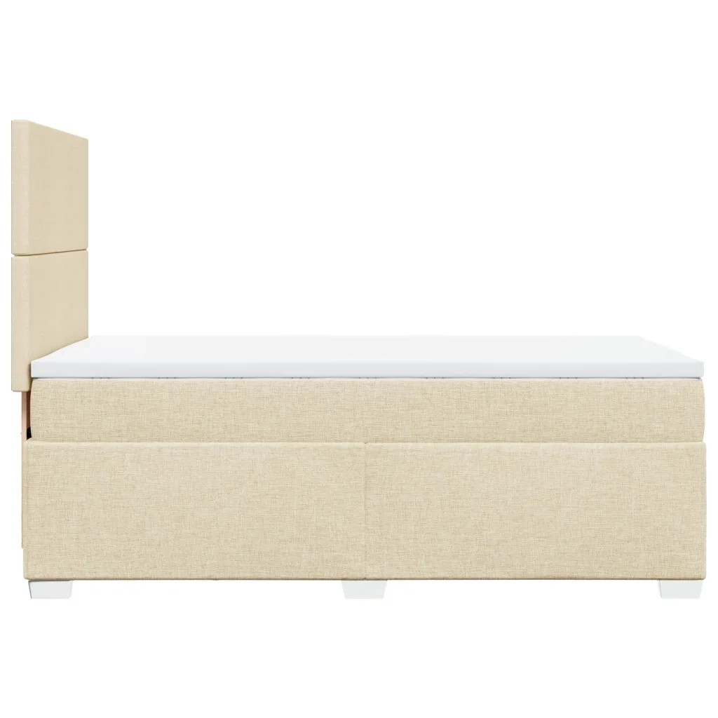 Giroletto a Molle con Materasso Crema 100x200 cm in Tessuto 3290397