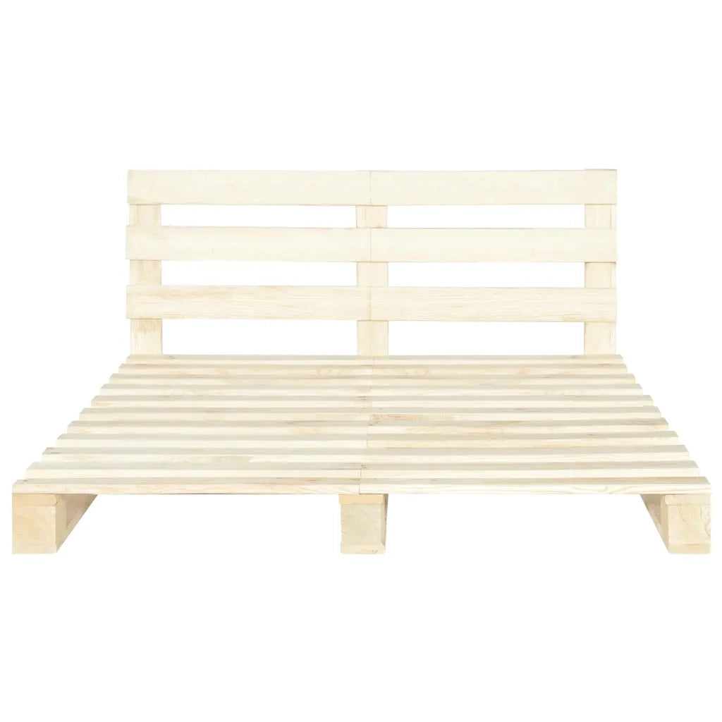 Giroletto in Pallet di Legno Massello di Pino 180x200 cm 285246