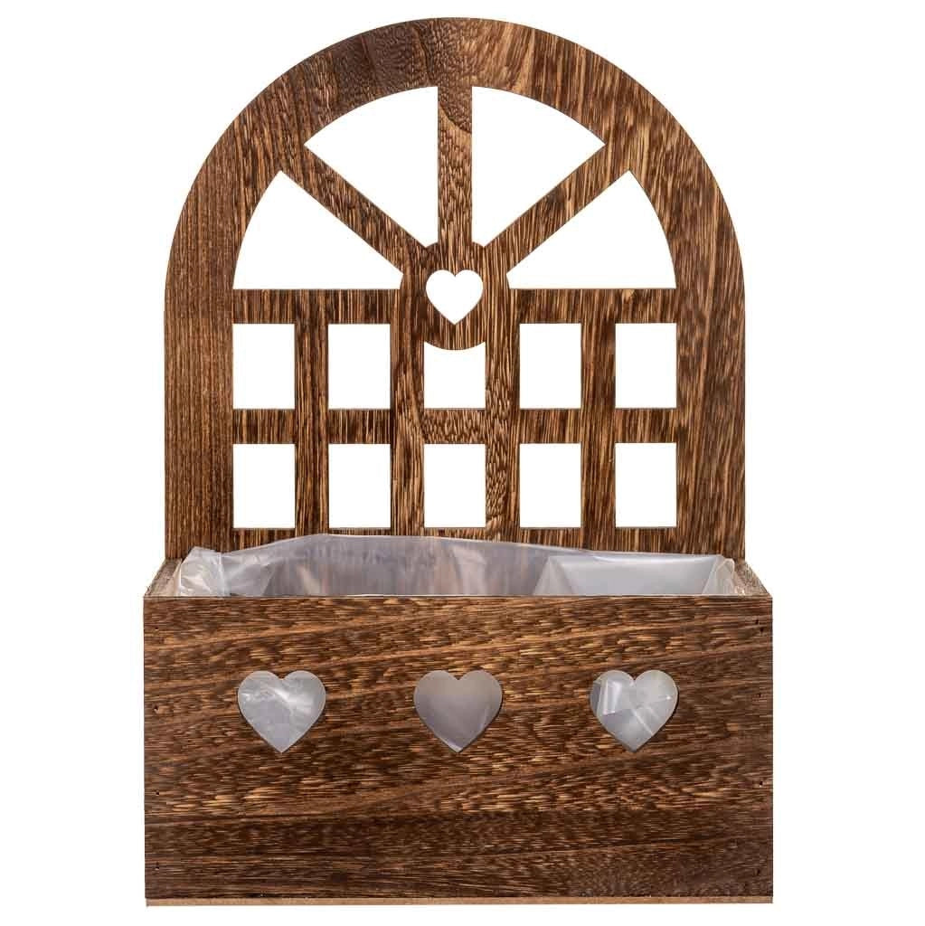 Supporto in legno marrone 25x15x35,5h