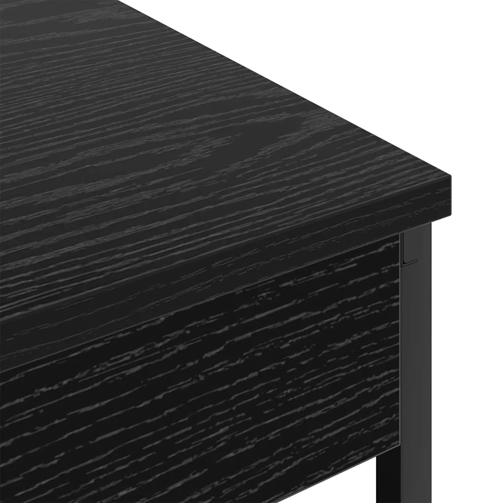 Armadio da Notte Rovere Nero 41 x 31 x 51 cm Legno multistrato 859535