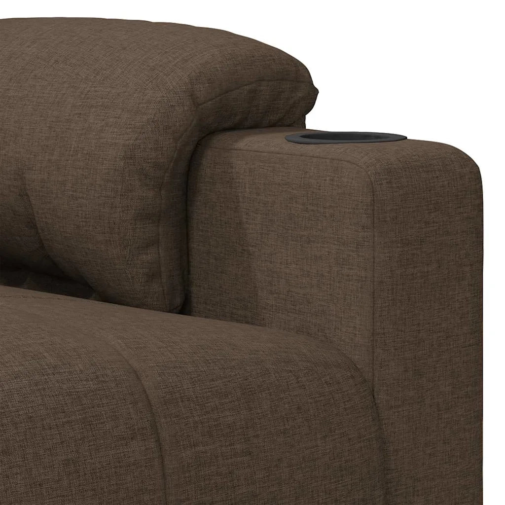 Divano Sedia-Poltrona Reclinabile in Tessuto Marrone 616431
