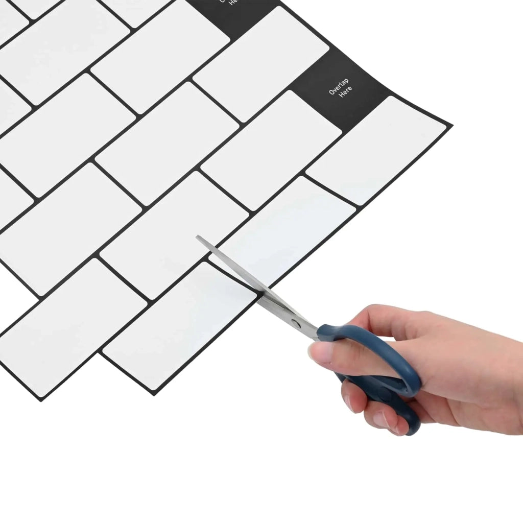 Piastrella subway 50 pz Bianco e Nero 30 x 30 cm CFW8751809