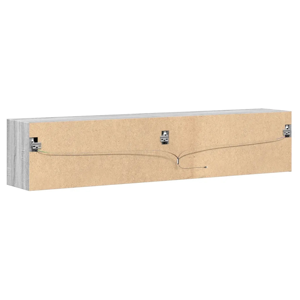 Mobile TV a Parete con LED Grigio Sonoma 180x31x38 cm 3307952