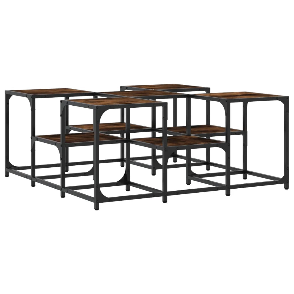 Tavolino da salotto | Tavolino da caff¨¨ | Tavolino da Soggiorno Rovere Fumo 91x91x40cm in Legno Multistrato