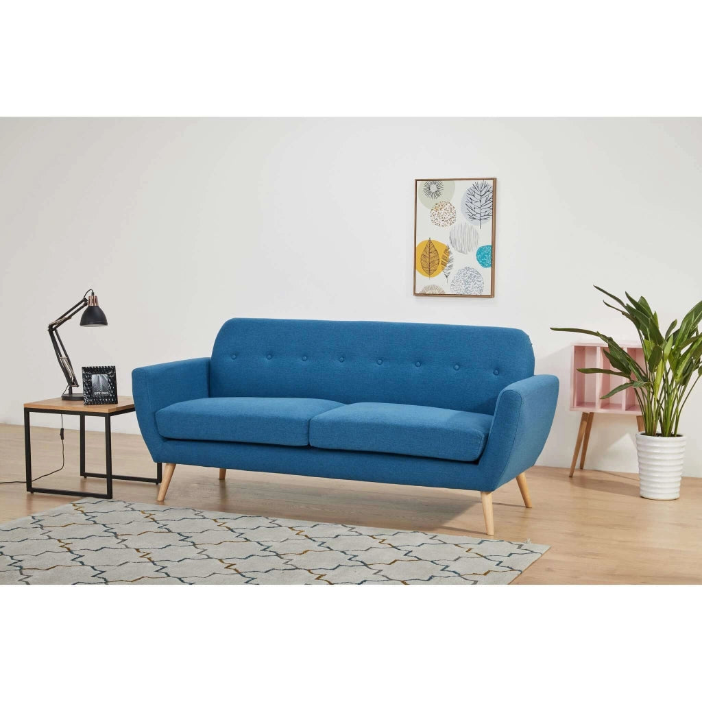 Divano tre posti Scandinavo in Tessuto cm 193x79x86 - SILENTE