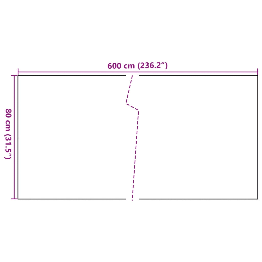 vidaXL Paravento da Balcone Marrone e Nero 600x80 cm in Polyrattan