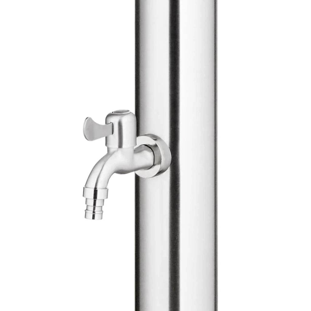Doccia da giardino con base 220 cm acciaio inox grigio 02_0042040