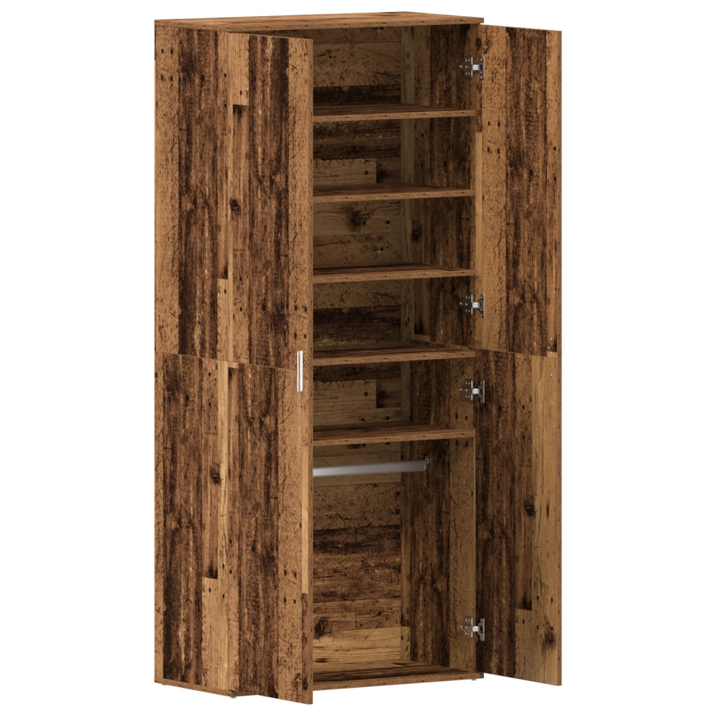 Mobile per Scarpe Legno Vecchio 80x39x180 cm Legno Ingegnierizzato